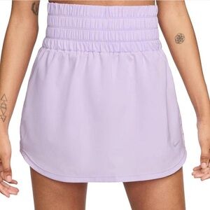 Women's Nike One Dri-FIT Ultra High-Waisted Skort in a light purple color